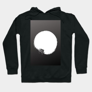 Infinite #2 White on Black Digital Art Hoodie